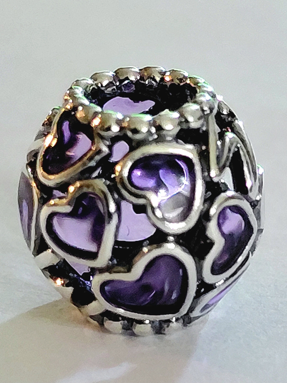 Authentic NEW Pandora Openwork Hearts Mom Charm - Picture 6 of 9